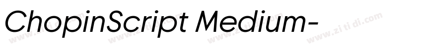 ChopinScript Medium字体转换